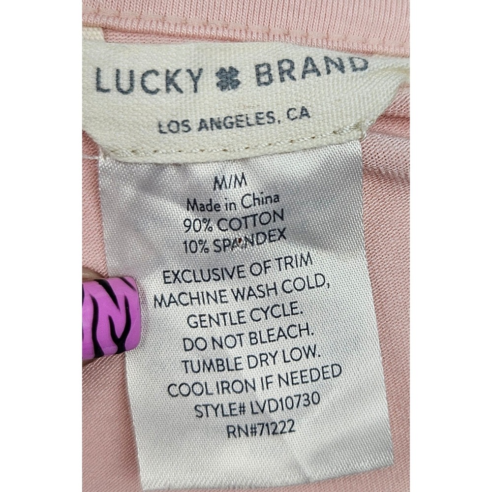 Lucky Brand Pink Babydoll Camisole Top Adjustable Straps Med Y2k Coquette - Picture 4 of 4